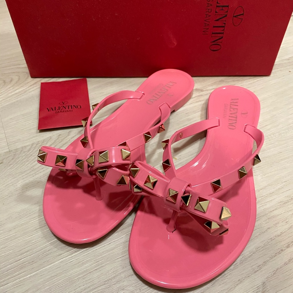 Authentic Valentino Rockstud Thong Sandal